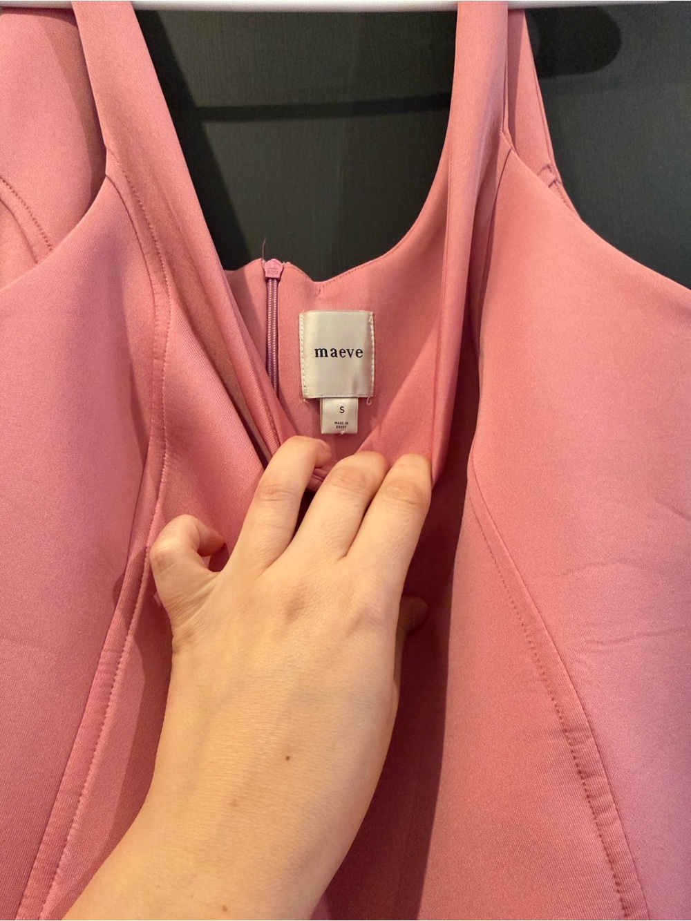 Maeve Blush Pink Scoop-Neck Mini Dress - Picture 3 of 3